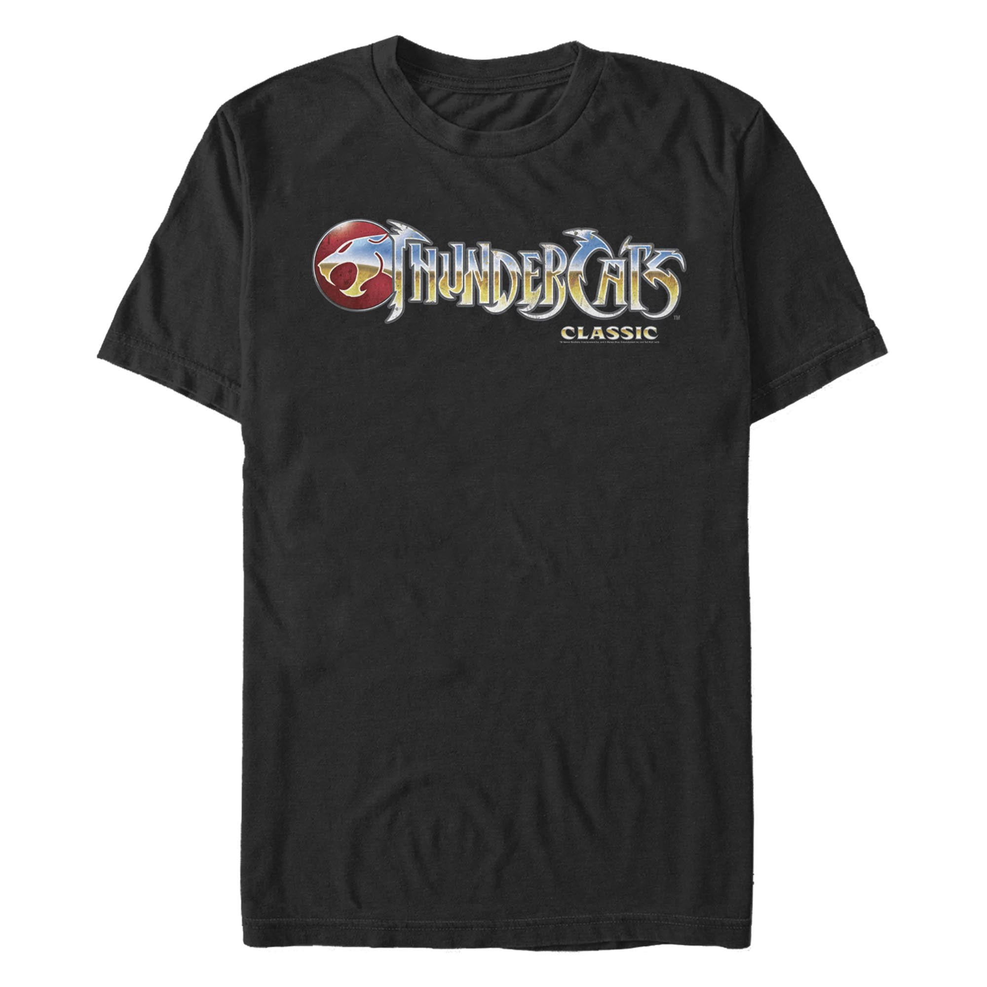 Men's ThunderCats Classic Red Logo Emblem Graphic Tee Black 3X