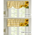 thumbnail image 5 of Pastoral Style Sunflower Yellow Lattice Curtain Rod Pocket Short Curtains Home Decor Partition Cabinet Door Window Curtains, 5 of 6