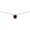 Ruby, variant on Peridot 6mm Round Bezel-Set Dainty Sterling Silver Choker Necklace