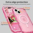 thumbnail image 6 of For iPhone 11 Magsafe Case, Transparent Phone Case Compatible with MagSafe, Triple Layer Magnetic Charging Case, Heavy Duty Shockproof and Drop-Proof Phone Case, Crystal Pink, 6 of 7