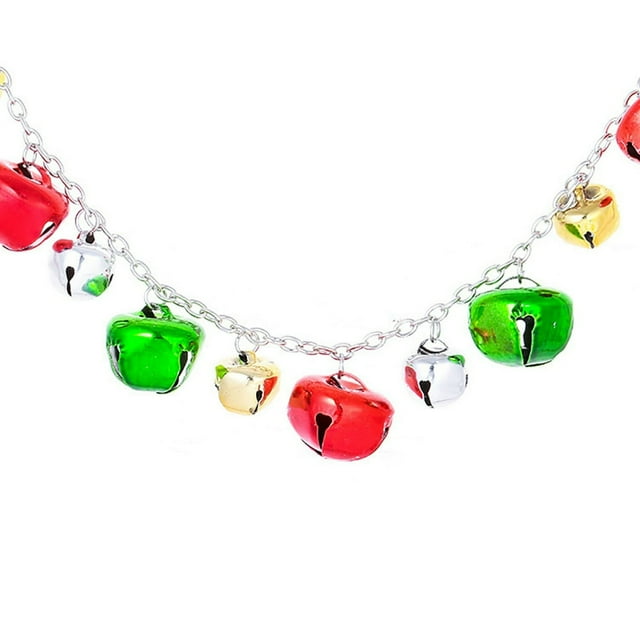 MesaSe Christmas Necklace Creative Jingle Bell Chain Necklace Chain Choker for Party