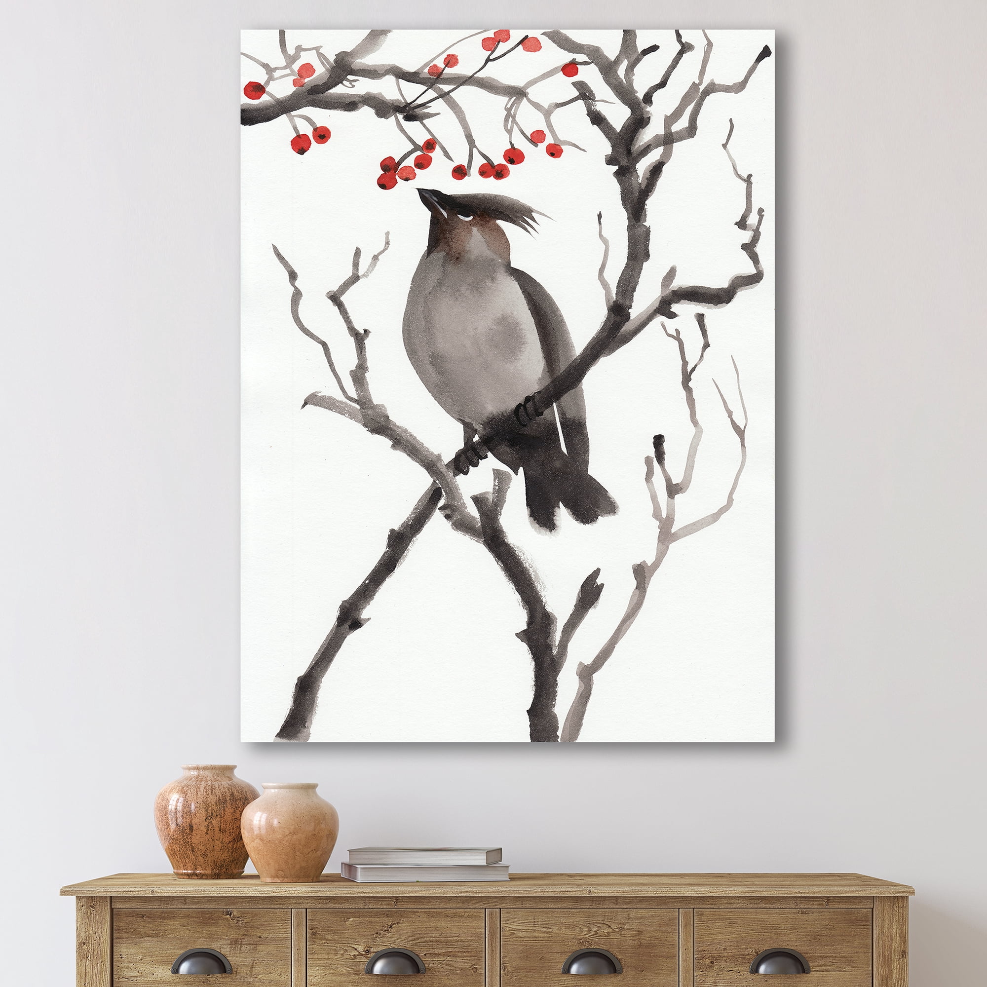 Ancient Australian Bird Illustrations III 16 in x 32 in Painting Canvas Art Print, by Designart