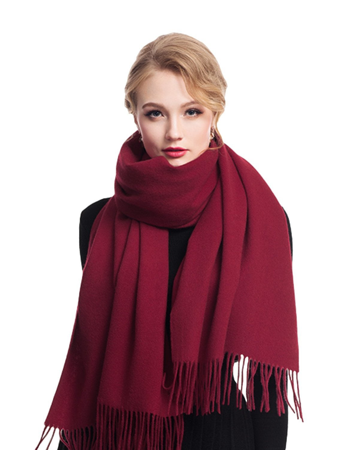 Cashmere Feel Winter Solid Color Scarf Luxurious Cashmere Scarf Shawls ...