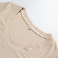 thumbnail image 3 of GHSDFBB Women's Long Sleeve V Neck Crop Top Ribbed Knit Slim Fitted Basic T-Shirts, 3 of 7