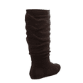 thumbnail image 3 of Women's Casual Flat Heel Pull Up Slip On Wide Calf Knee High Mid-Calf Boots Shoes ( Brown, 8), 3 of 5