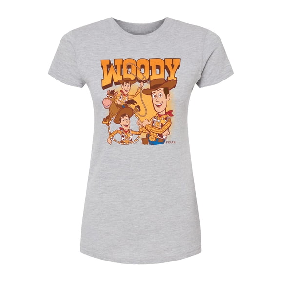 Toy Story - Woody Bootleg - Juniors Fitted Graphic T-Shirt