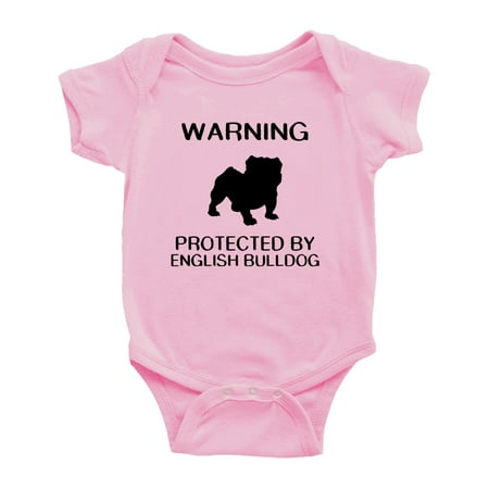 

Warning: Protected by A English Bulldog Dog Funny Baby Rompers Bodysuit (Pink 0-3 Months)