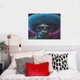 thumbnail image 4 of Lsque Punk Style Blue Haired Skull Print Wall Art – Decorative Picture for Living Room, Bedroom, and Office (Horizontal), 4 of 6