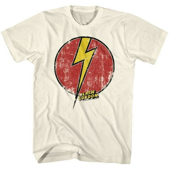 Flash Gordon Flash Bolt Natural Adult T-Shirt 4Xl