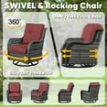 thumbnail image 3 of Gymojoy Outdoor Swivel Rocker Patio Chairs Set of 2, 2Pieces Swivel Rocking Patio Chairs with Deep Seat and High Back, 3 of 7