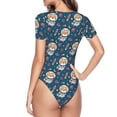 thumbnail image 4 of The Xecao Space Puppy Women's Crew Neck Body Suit, a short-sleeved bodysuit and basic swimsuit, both comfort and style for dating and daily life, 4 of 9