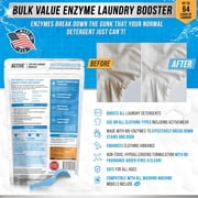 Active Unscented Enzyme Laundry Booster and Odor Removing Detergent, 2 lbs, 64 Loads