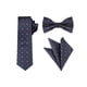 thumbnail image 1 of CONJUNTO DE CORBATA DE PUNTOS PARA EL DÍA DEL PADRE HOMBRE INSPIRADOR Corbata delgada, moño preatado y pañuelo de bolsillo Talla única Color azul marino colorido, 1 of 7