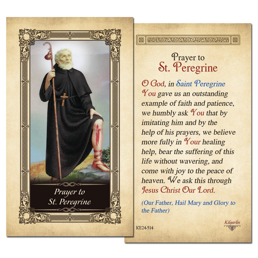 St. Peregrine Laminated Prayer Card Pack of 10