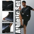 thumbnail image 3 of BUYJYA 3 Pack Men's Workout Set Clothes Shirt Shorts Set Gym Outfits for Running Basketball Athletic, 3 of 6