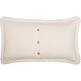 thumbnail image 3 of VHC Brands Burlap Pillow Cover with Fringed Ruffle Cotton Farmhouse Bedding in Antique Off-White Sham, King, 3 of 3