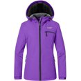 thumbnail image 1 of Women's Hooded Mountain Ski Jacket Outdoor Fleece Windproof Rain Jacket, 1 of 7