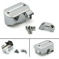 thumbnail image 3 of Justharion Silver Brake Fluid Master Cylinder Cover Silver Brake Master Cylinder Cover Brake Pump Cover 1Set, 3 of 6