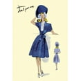 thumbnail image 2 of Unknown 11x14 White Modern Wood Framed Museum Art Print Titled - Summer Polka-Dot Dress and Hat, 1947, 2 of 4