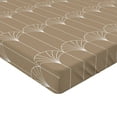 thumbnail image 4 of Art Deco Fitted Sheet, Simple Lines Lattice Art Nouveau Style Vintage Grid Abstract Motif Print, Decorative Soft Bedding All-round Elastic Pocket, Twin XL Size, Pale Brown and White, by Ambesonne, 4 of 5