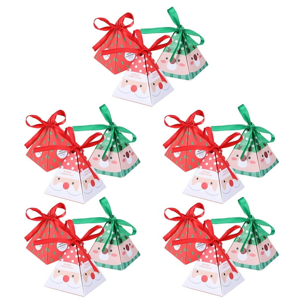 KAKOWELY 15 cajas de dulces con temática navideña, bolsas de regalo decorativas, cajas de dulces