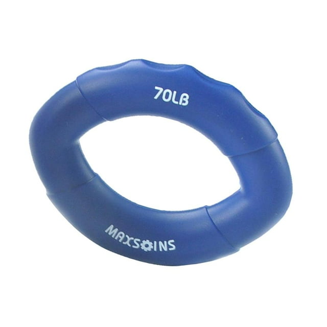 Anillo de agarre de silicona para fortalecer las manos y ejercitar los dedos del antebrazo, de 20 a 80 lb Azul 70LB