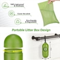 thumbnail image 6 of Famistar All-in-One 2-Layer 30*22IN Cat Litter Trapping Mat Handrails Attached Set with 2 Rolls of Litter Bags and 1 Litter Bag Dispenser, Extra Large Black, 6 of 8