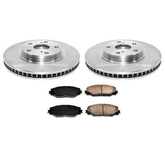 Front Brake Rotors & Brake Ceramic Pads for Toyota Corolla iM 17-18