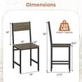 thumbnail image 4 of Barara King Set of 4 Dining Chairs with Metal Leg Construction, Slanted Back Design (Table Not Included) for Modern Kitchen, Dining Room Seating Set, Gray, 4 of 6