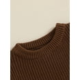 thumbnail image 6 of RUINIXCW Toddler Baby Girl Boy Knit Sweaters Newborn Infant Baby Boys Girls Fall Winter Warm Sweater Clothes Long Sleeve Crewneck Oversized Pullover Knitwear Top, 6 of 8