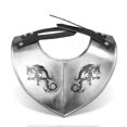 thumbnail image 2 of Black Dragon Medieval 18 Gauge Steel Plate Armor Gorget Neck Protector SCA LARP Cosplay, 2 of 5