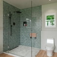 thumbnail image 5 of ALFI brand ABS16R-BM Black Matte 16" Wide Foldable Teak Shower Seat with Round Hardware, 5 of 11