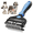 Blue, variant on LHYXU 3-in-1 Professional Pet Grooming Brush for Dogs & Cats – Dematting Comb, Undercoat Rake & Deshedding Tool for Long & Short Hair, Heavy Shedding & Matted Fur (Blue)