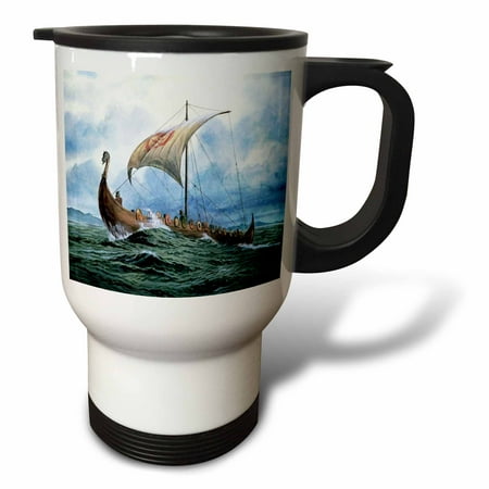 

3dRose Viking Ship.jpg Travel Mug 14oz Stainless Steel