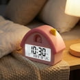 thumbnail image 3 of REGALWOVEN House Shape Multifunctional Alarm Clock, Backlight, Three Alarms, Snooze Function for Bedroom/Dorm Pink Bunny 4.3"L x 2.4"W x 5.0"H, 3 of 6
