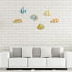 thumbnail image 3 of Murales de pared Decoración de peces Decoración de pared de hierro Adorno creativo Artesanía Marco de pared Caminar Colgante Vida marina - Amarillo, 3 of 5