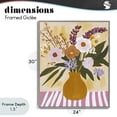 thumbnail image 4 of Stupell Industries Eclectic Boho Flowers on Pink Stripes Gray Framed Giclee Art, 24 x 30, by Creative Studio, 4 of 8