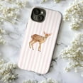 thumbnail image 5 of Cute Bambi Deer iPhone Case, Pink Striped Pastel Aesthetic Animal Phone Cover, Soft Woodland Kawaii Design for iPhone 16 15 14 13 12 11 Pro Max Plus Mini, 5 of 6