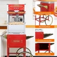 thumbnail image 6 of Commercial Popcorn Machine with Cart – 20 oz Kettle Vintage-Style Popcorn Popper on Wheels with Tempered Glass, Warming Deck, 1440W Countertop Popcorn Maker for Parties, Home Theater & Events, 6 of 8