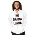 thumbnail image 3 of No Drama Llama Alpaca Chill Relaxed Zip Up Hoodie Men's Women's Brisco Brands S, 3 of 6