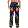 thumbnail image 7 of Salouo Mexican Flower Traditional1 Print Pajama Pants for Men, Lounge Pants Elastic Waistband Casual Men's sleepwear Loungewear Sleep Pajama Pant -Medium, 7 of 7