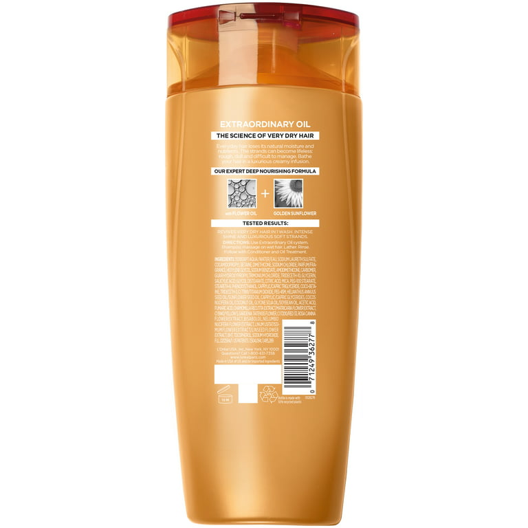 salon Madison løst L'Oreal Paris Elvive Extraordinary Oil Deep Nourishing Shampoo 12.6 fl. oz.  Bottle - Walmart.com