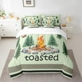 thumbnail image 2 of Erosebridal Ensembles de Literie Happy Camping Taille Très Grand, Ensembles de Couette RV Car avec Draps, Décor Rustique de Ferme, Réversible 7 Pcs, 2 of 5