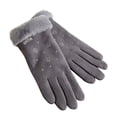 thumbnail image 1 of Ladies Fashion Warm Gloves for Outdoor Riding Driving Soft Touchscreen NonSlip Winter Handwear with Stylish Bow Design, 1 of 4