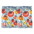 thumbnail image 7 of Yayeee Kitchen Curtains Light Filtering 27"x36" Rod Pocket Short Cafe Window Panel, Yellow Floral Tomatoes, 7 of 7