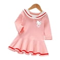 thumbnail image 2 of Hello Kitty nueva ropa para niños primavera y otoño niña algodón vestido con volantes de manga larga bebé lindo estilo universitario falda para niñas, 2 of 5