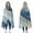 Blue Marble Gold, variant on Wearable Blanket,Blue Marble Gold Wave Pattern Hooded Wearable Flannel Blanket for Adults & Teens,Winter Poncho Shawl Wrap Cape Cozy Anti-Pill,60"x80"