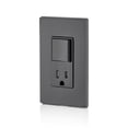 thumbnail image 2 of Leviton Tamper-Resistant Rocker NEMA Combination Decora Switch and Receptacle, T5625-E, Black, 2 of 4