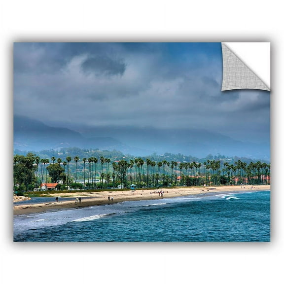 ArtAppealz Steve Ainsworth "The Beach at Santa Barbara" Removable Wall Art
