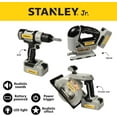 thumbnail image 6 of Stanley Jr. 3 Pack Kids Toy Power Tool Set with Drill, Circular Saw and Jigsaw Fun Pretend Play Tools for Young Builders Ages 3+ Batteries Included, 6 of 6